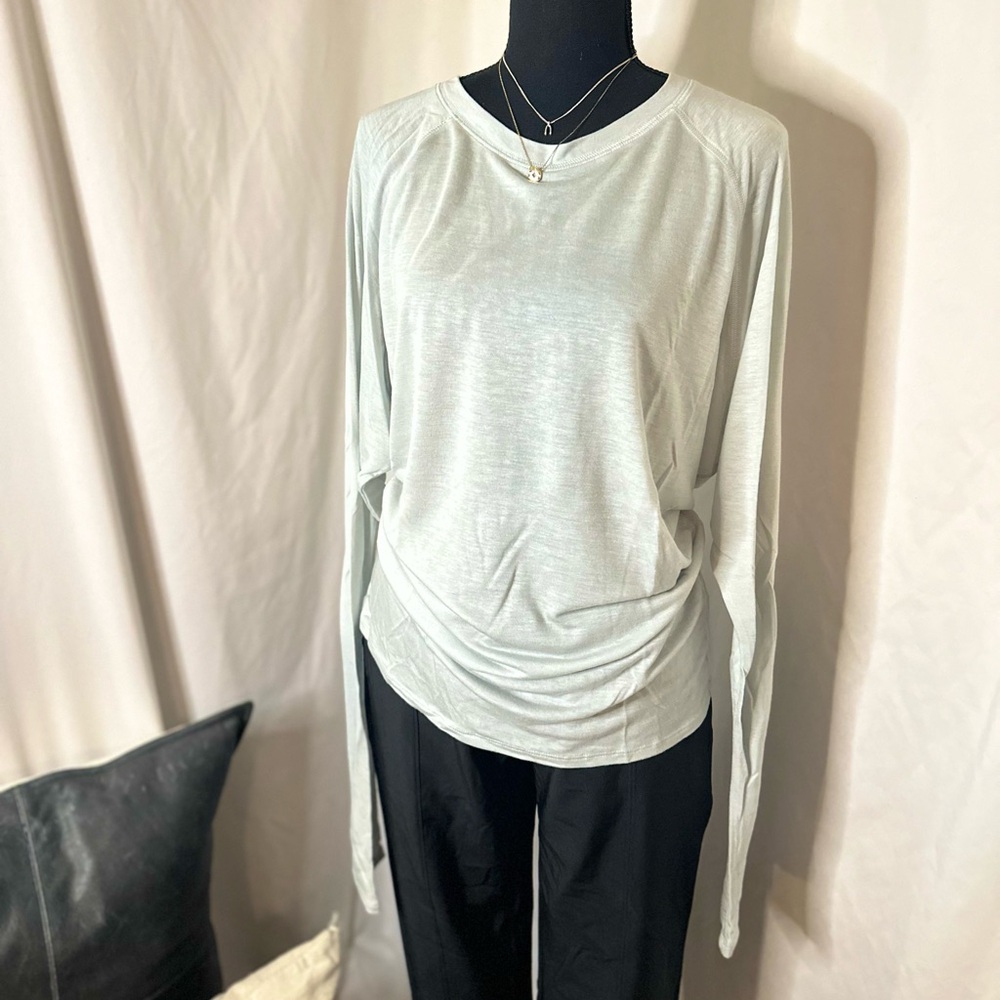 NWT‎ Mono B Semi Sheer Shirt - mint